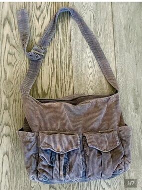 Free People Corduroy Carry All In Gray